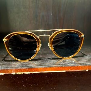 Rag and Bone sunglasses, caramel acetate/ gold rim.